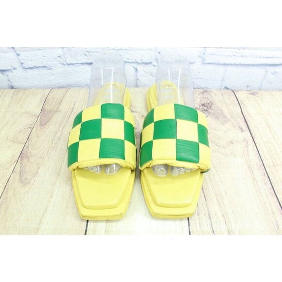 KKCO x Volver Volver Workshop Slide Sandals Leather Lemon Lime Size 10 - Picture 4 of 8